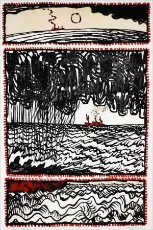 リトグラフ Alechinsky - Volturno 3