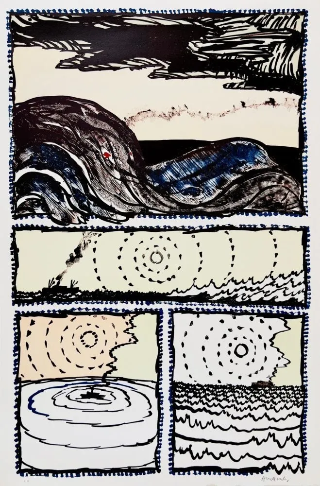 リトグラフ Alechinsky - Volturno II