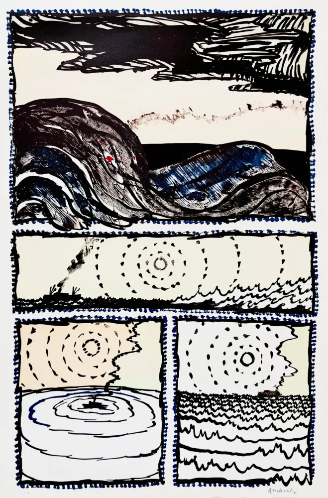 リトグラフ Alechinsky - Volturno II