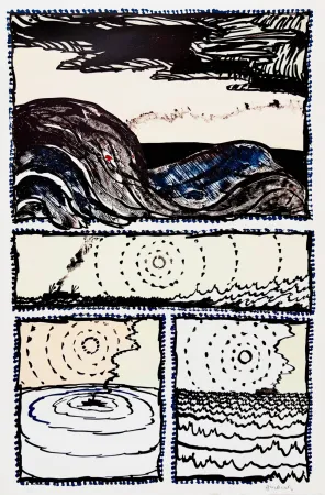 リトグラフ Alechinsky - Volturno II