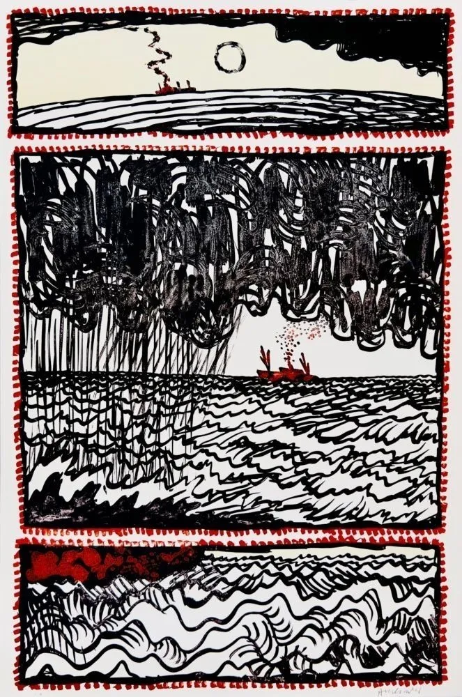 リトグラフ Alechinsky - Volturno III