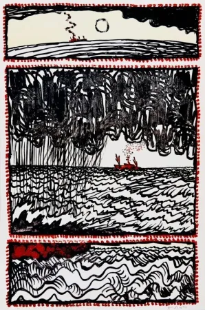 リトグラフ Alechinsky - Volturno III