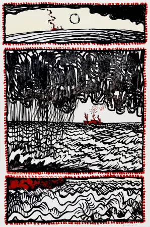 リトグラフ Alechinsky - Volturno III