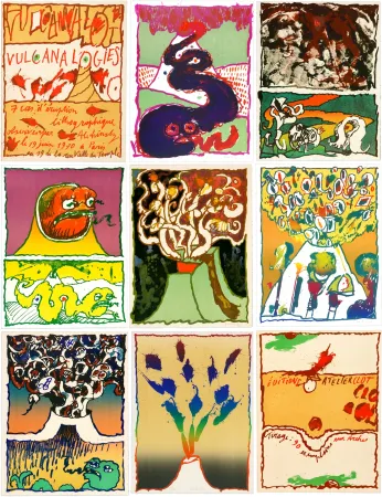 リトグラフ Alechinsky - Vulcanalogies I, II, III, IV, V, VI, VII (complete portfolio)