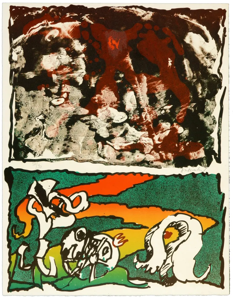 リトグラフ Alechinsky - Vulcanalogies II