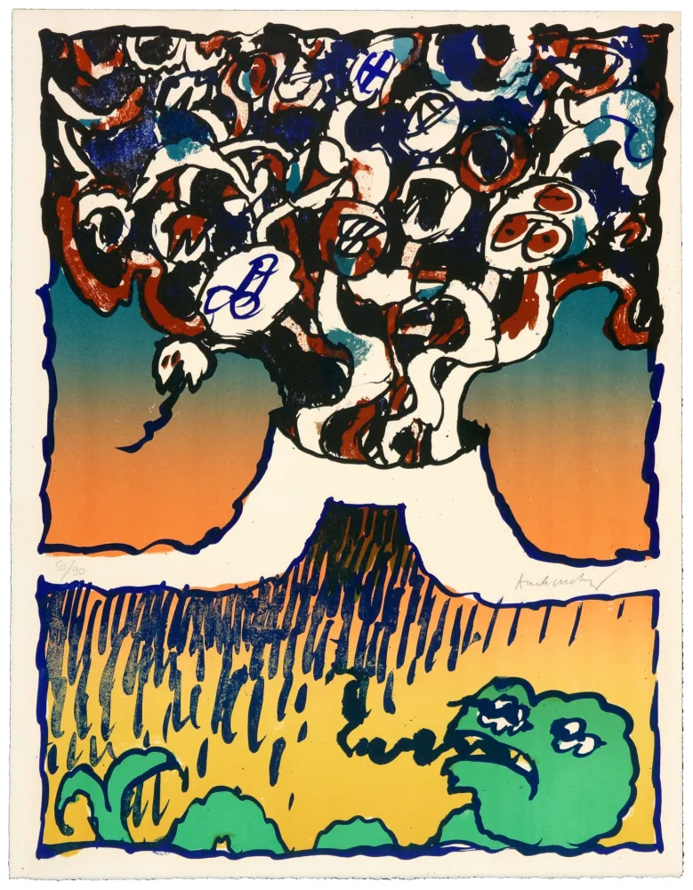 リトグラフ Alechinsky - Vulcanalogies III