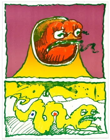 リトグラフ Alechinsky - Vulcanalogies IV