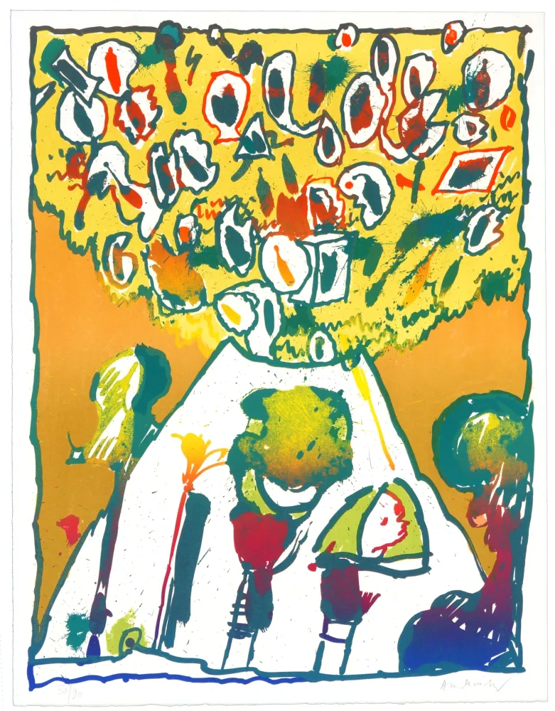 リトグラフ Alechinsky - Vulcanalogies VI