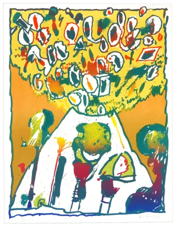 リトグラフ Alechinsky - Vulcanalogies VI