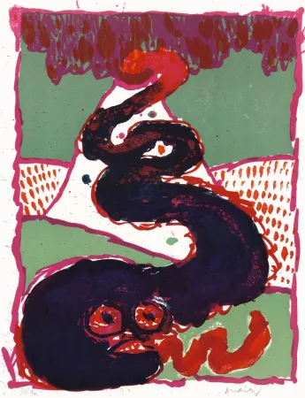 リトグラフ Alechinsky - Vulcanologie