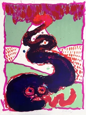 リトグラフ Alechinsky - Vulcanologie B