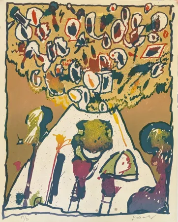 リトグラフ Alechinsky - Vulcanologie - planche 6 