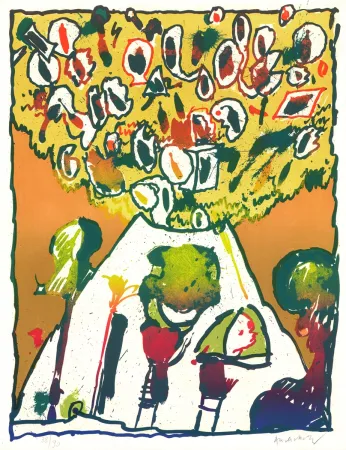 リトグラフ Alechinsky - Vulcanologies