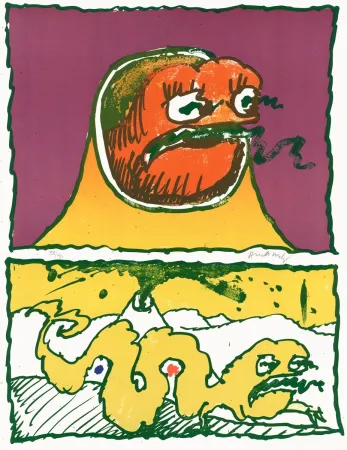 リトグラフ Alechinsky - Vulcanologies