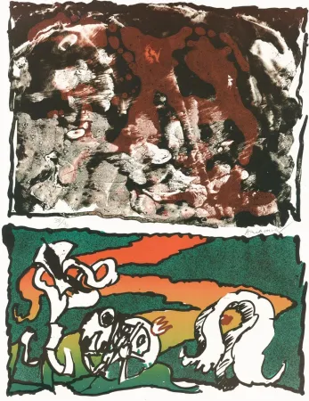 リトグラフ Alechinsky - Vulcanologies