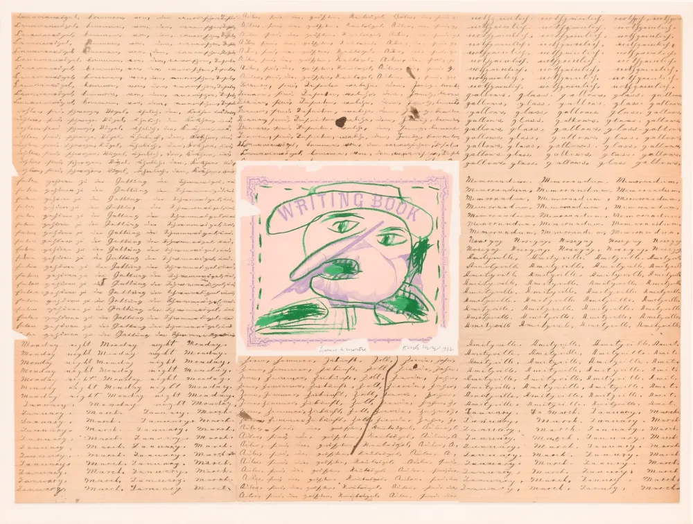 リトグラフ Alechinsky - Writing book