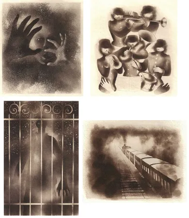 挿絵入り本 Alexeïeff - ADRIENNE MESURAT. Exemplaire avec 71 dessins originaux au crayon tous signés par Alexeieff.‎ 