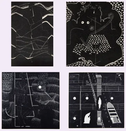 挿絵入り本 Alexeïeff - L'ABBÉ DE L'ABBAYE. Poèmes supernaturalistes de Jean Genbach (1927)