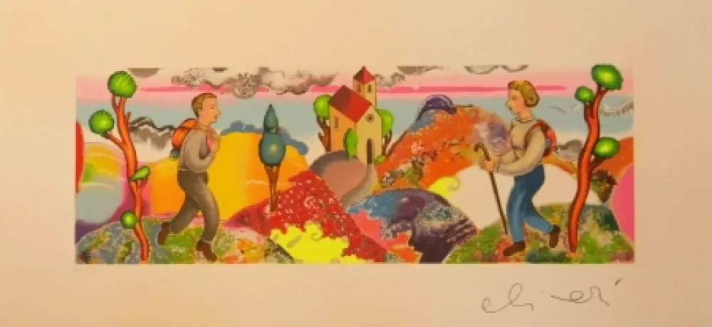 シルクスクリーン Alinari - ''Alla stessa ora ma in un cosmo analogo''