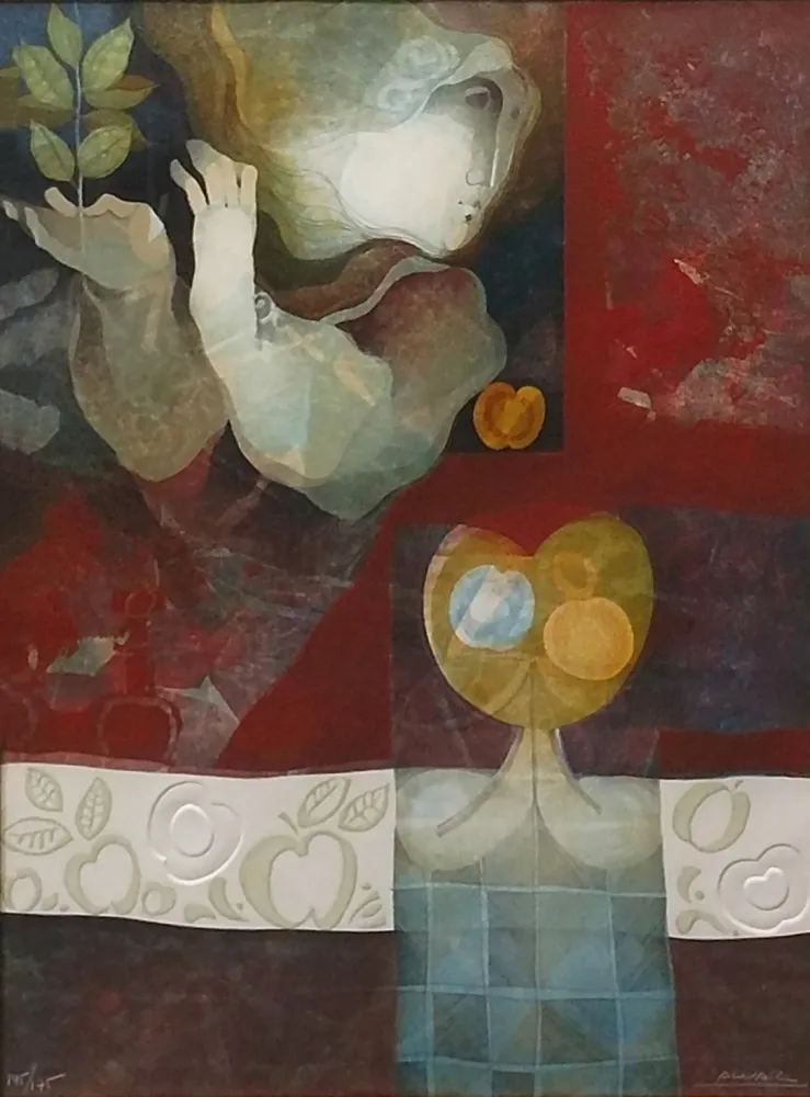 リトグラフ Alvar - LES POMMES VERT