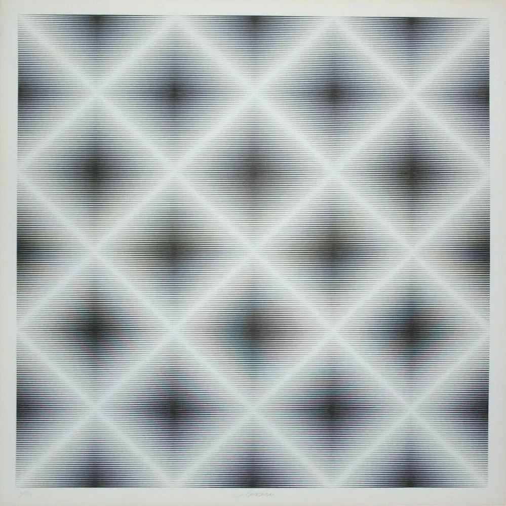 シルクスクリーン Alviani - Senza titolo