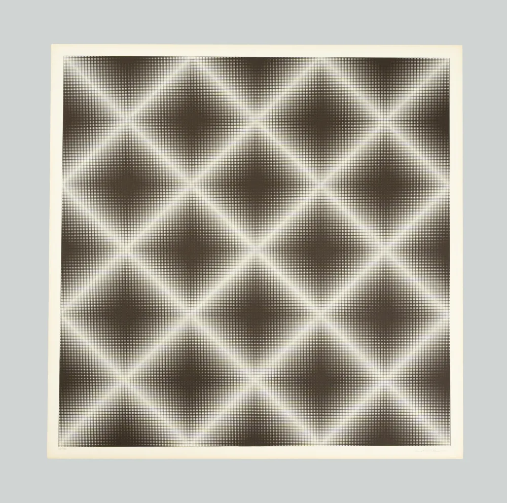 シルクスクリーン Alviani - Testura vibratile