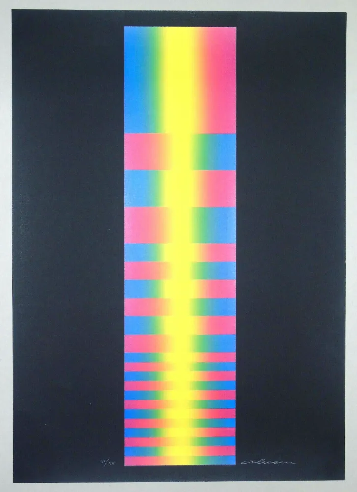 リトグラフ Alviani - Untitled