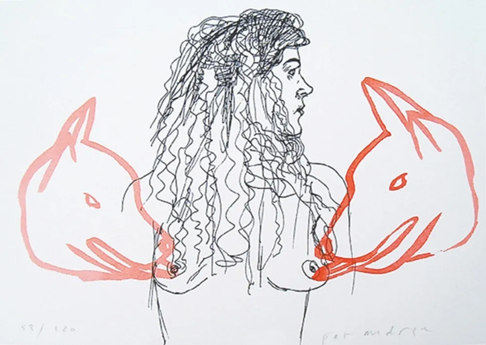 シルクスクリーン Andrea - Nu (Collection Naked)