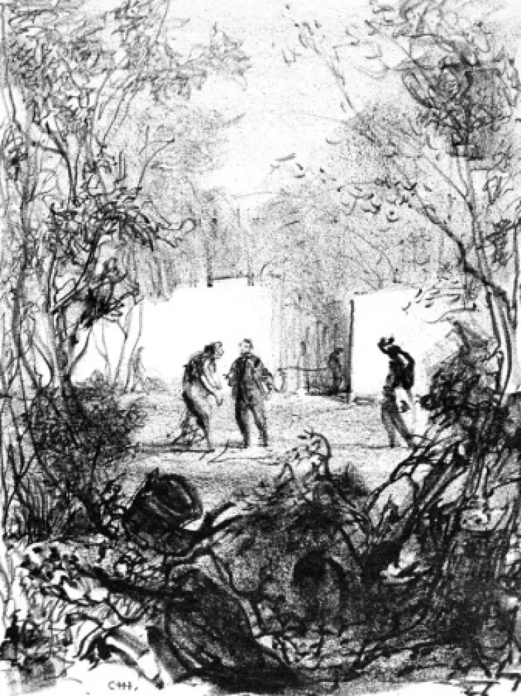 リトグラフ Annigoni - Figure