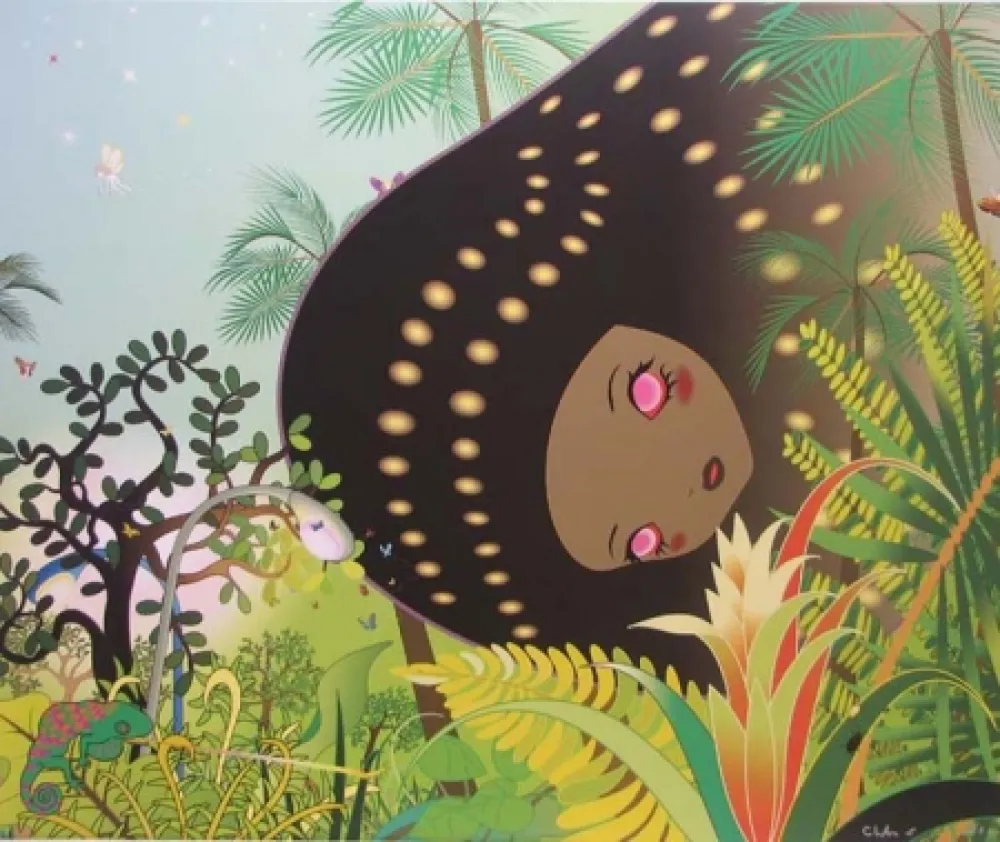 リトグラフ Aoshima - Building Head - Chameleon