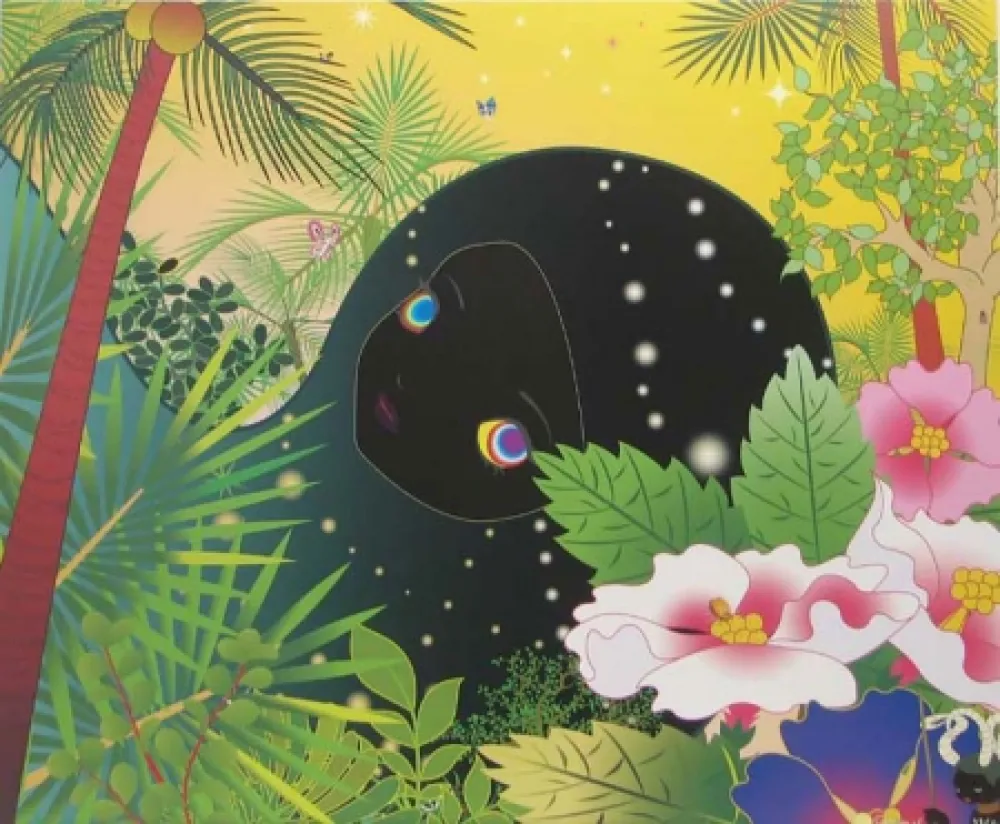 リトグラフ Aoshima - Building Head - Palm Trees