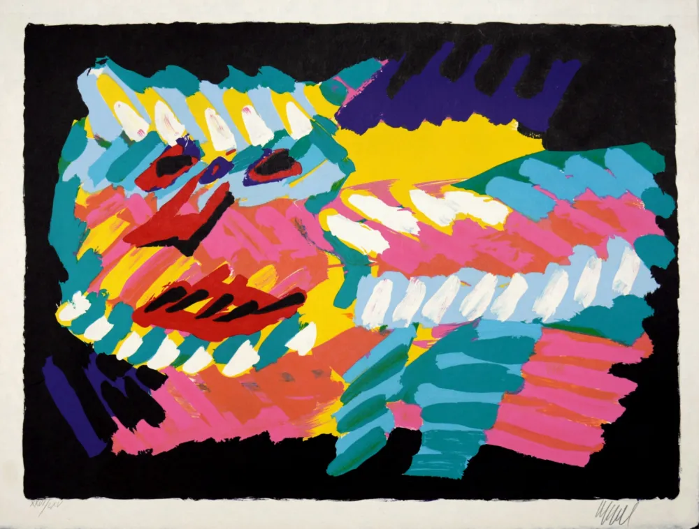 リトグラフ Appel -  About A Cat, 1978 - Hand-signed!