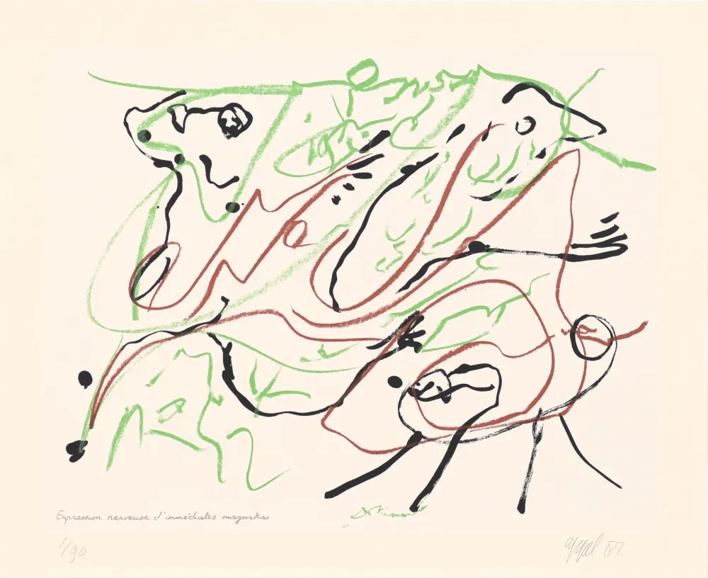 シルクスクリーン Appel - Duo 04 : Expression nerveuse