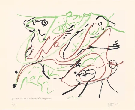 シルクスクリーン Appel - Duo 04 : Expression nerveuse