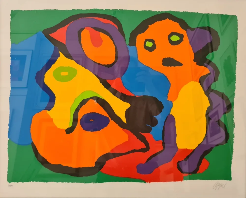 リトグラフ Appel - Enfant et chien 