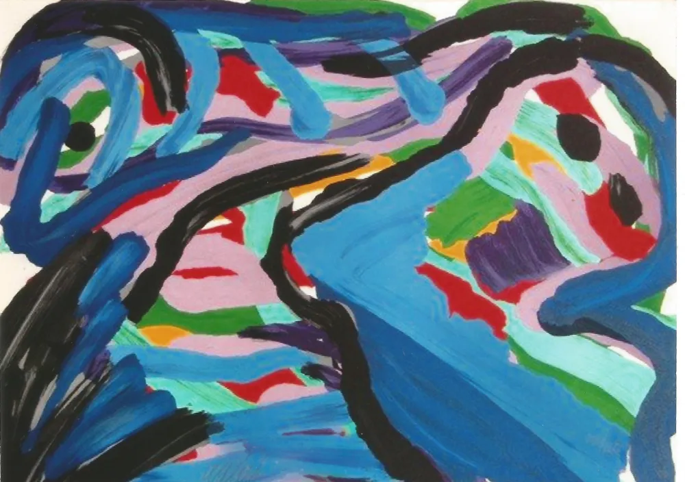 リトグラフ Appel - Floating in a landscape