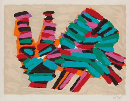 リトグラフ Appel - Frightened Cat