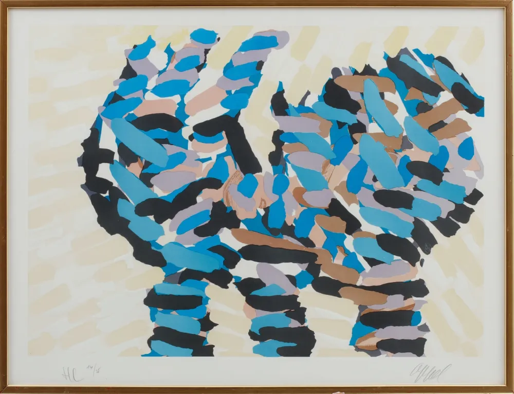 リトグラフ Appel - Happy Cat