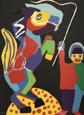 木版 Appel - Horse and Ring Master