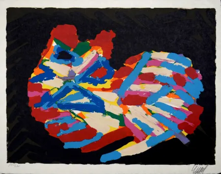 リトグラフ Appel - House Cat, 1978 - Hand-signed!