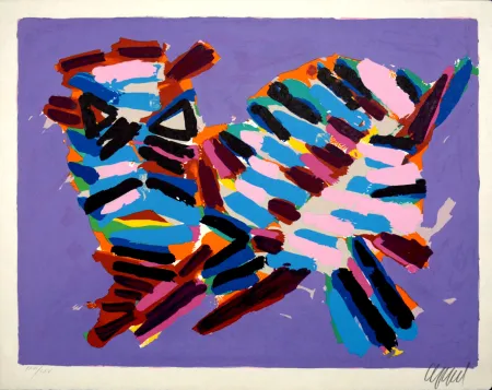 リトグラフ Appel - Innocent Cat, 1978 - Hand-signed!