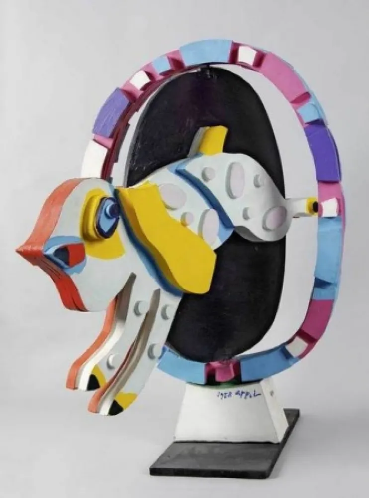 リトグラフ Appel - Jumping Dog, aus 