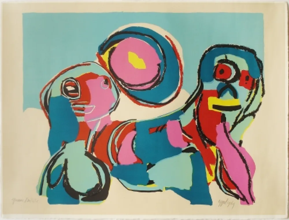 リトグラフ Appel - Personnages