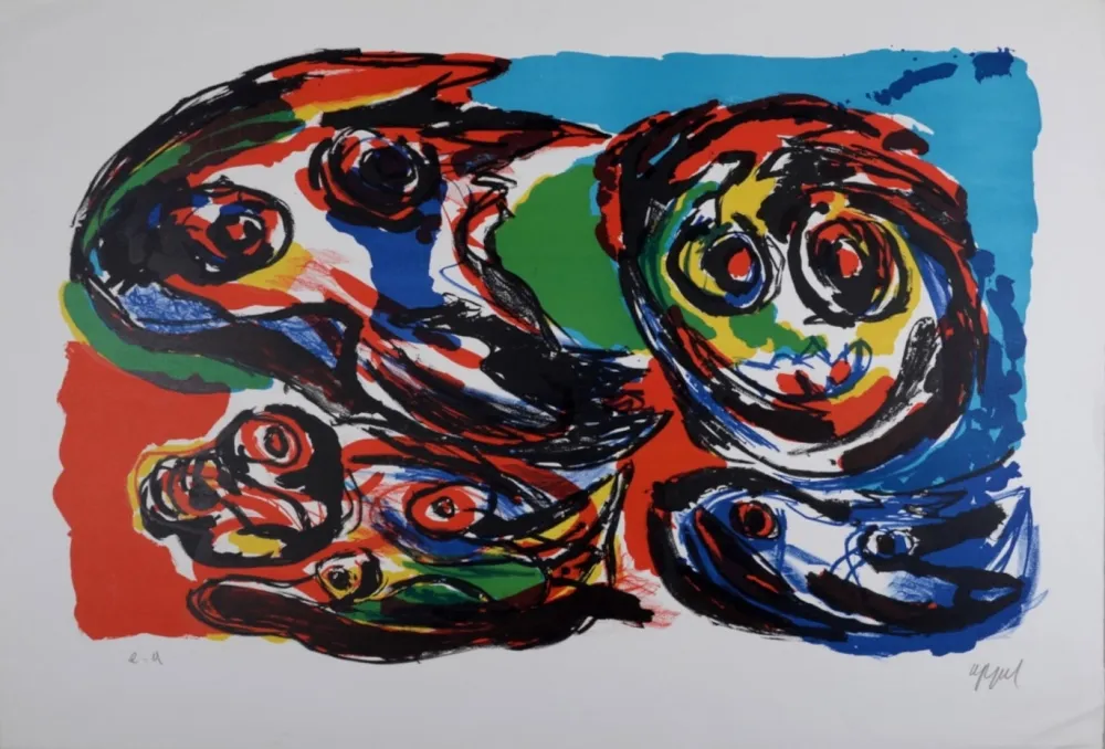 リトグラフ Appel - Quatre Têtes