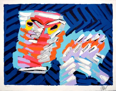 リトグラフ Appel -  Sad Cat, 1978 - Hand-signed!