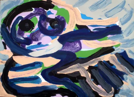 リトグラフ Appel - Sitting in the landscape 