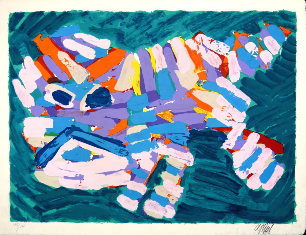 リトグラフ Appel - Stalking Cat, 1978 - Hand-signed!