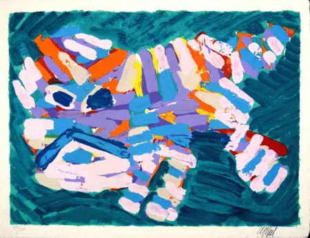 リトグラフ Appel - Stalking Cat, 1978 - Hand-signed!