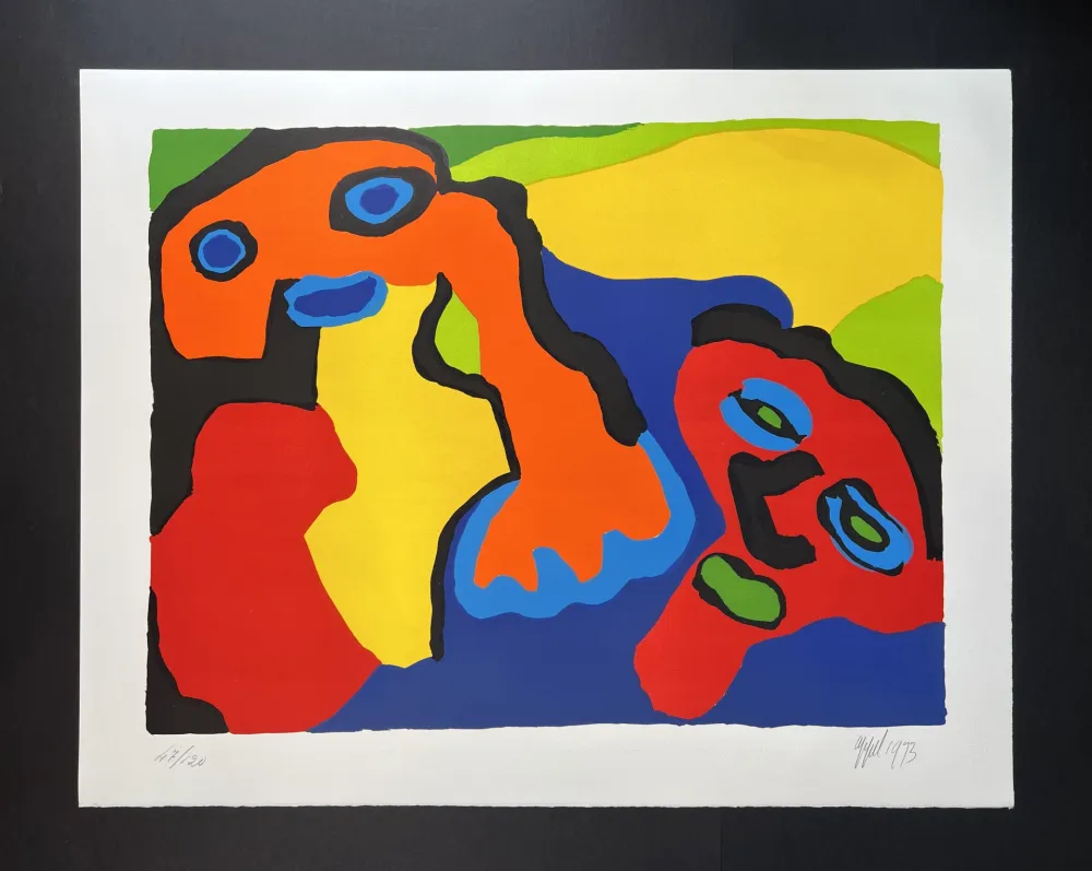 リトグラフ Appel - Tête dansante 