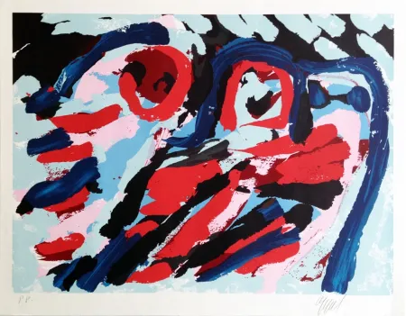 シルクスクリーン Appel - Three smiling faces 